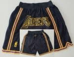 Los Angeles Lakers Black City Just Don Swingman Shorts