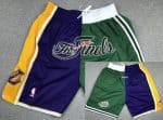 Los Angeles Lakers Boston Celtics Purple Green 2008 Finals Just Don Swingman Shorts