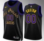 Los Angeles Lakers Custom Black 2023 City Icon Heat Press Jersey