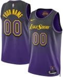 Los Angeles Lakers Custom Purple 2024 City Heat Press Jersey