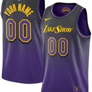 Los Angeles Lakers Custom Purple 2024 City Heat Press Jersey