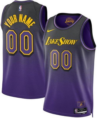 Los Angeles Lakers Custom Purple 2024 City Heat Press Jersey