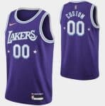 Los Angeles Lakers Custom Purple City Diamond 75th Icon Hot Press Jersey
