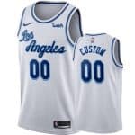 Los Angeles Lakers Custom White Classic Icon Hot Press Jersey