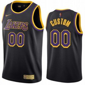 Los Angeles Lakers Customized Black 2021 Earned Stitched Swingman Jersey