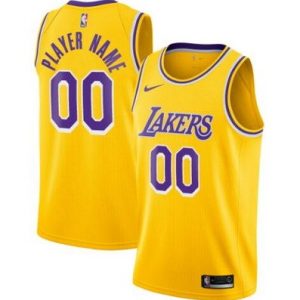 Los Angeles Lakers Customized Yellow Stitched Swingman Jersey