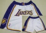 Los Angeles Lakers White Just Don Shorts