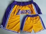 Los Angeles Lakers Yellow 1996 Just Don Swingman Shorts