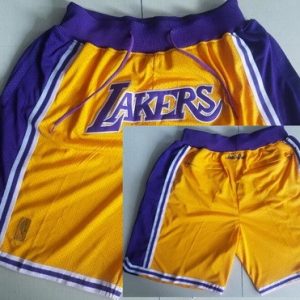 Los Angeles Lakers Yellow 1996 Just Don Swingman Shorts