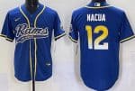 Los Angeles Rams #12 Puka Nacua Limited Royal Fashion Baseball Jersey