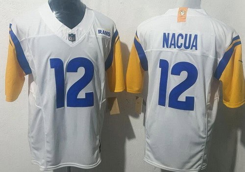 Los Angeles Rams #12 Puka Nacua Limited White FUSE Vapor Jersey