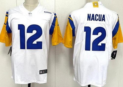Los Angeles Rams #12 Puka Nacua Limited White Vapor Jersey
