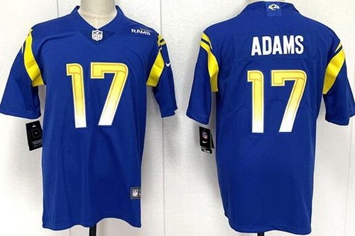 Los Angeles Rams #17 Davante Adams Limited Royal Vapor Jersey