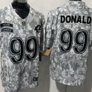 Los Angeles Rams #99 Aaron Donald Limited Arctic Camo 2024 Salute to Service Jersey