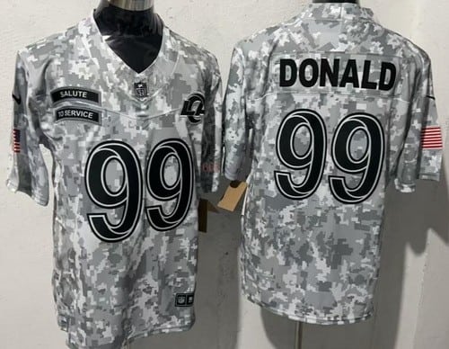 Los Angeles Rams #99 Aaron Donald Limited Arctic Camo 2024 Salute to Service Jersey