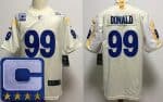 Los Angeles Rams #99 Aaron Donald Limited Bone C Patch Vapor Jersey