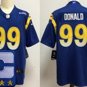 Los Angeles Rams #99 Aaron Donald Limited Royal C Patch Vapor Jersey