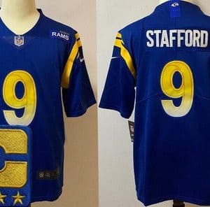 Los Angeles Rams #9 Matthew Stafford Limited Royal C Patch Vapor Jersey