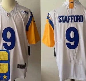 Los Angeles Rams #9 Matthew Stafford Limited White C Patch Alternate Vapor Jersey