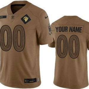 Los Angeles Rams Customized Brown 2023 Salute To Service Jersey