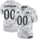 Los Angeles Rams Customized Limited Arctic Camo 2024 Salute to Service Jersey