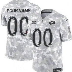 Los Angeles Rams Customized Limited Arctic Camo 2024 Salute to Service Jersey