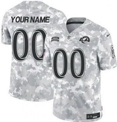 Los Angeles Rams Customized Limited Arctic Camo 2024 Salute to Service Jersey