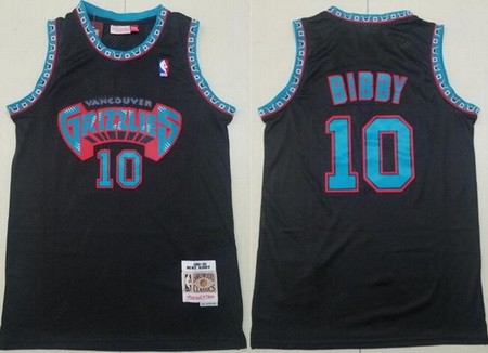 Memphis Grizzlies #10 Mike Bibby Black 1998 Throwback Swingman Jersey