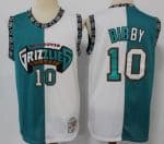 Memphis Grizzlies #10 Mike Bibby Green White Split Throwback Swingman Jersey