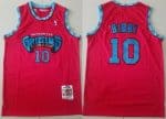 Memphis Grizzlies #10 Mike Bibby Red 1998 Throwback Swingman Jersey