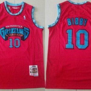 Memphis Grizzlies #10 Mike Bibby Red 1998 Throwback Swingman Jersey
