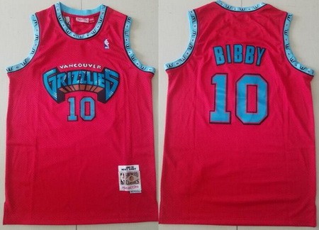 Memphis Grizzlies #10 Mike Bibby Red 1998 Throwback Swingman Jersey