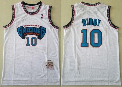 Memphis Grizzlies #10 Mike Bibby White 1998 Throwback Swingman Jersey