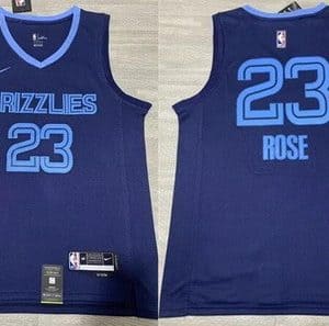 Memphis Grizzlies #23 Derrick Rose Navy Icon Swingman Jersey