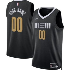 Memphis Grizzlies Custom Black 2023 City Icon Heat Press Jersey