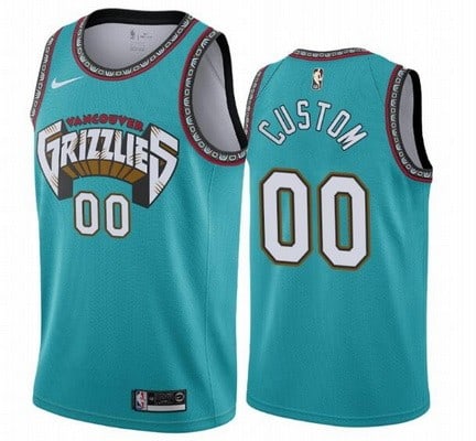 Memphis Grizzlies Customized Aqua Classic Stitched Swingman Jersey