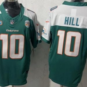 Miami Dolphins #10 Tyreek Hill Limited Aqua Thanksgiving FUSE Vapor Jersey