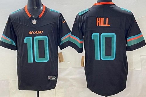 Miami Dolphins #10 Tyreek Hill Limited Black Rivalries FUSE Vapor Jersey