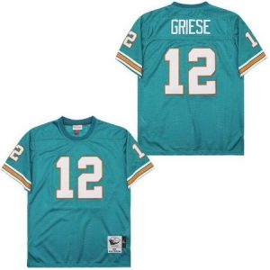 Miami Dolphins #12 Bob Griese Aqua 1972 Throwback Jersey
