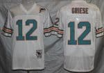 Miami Dolphins #12 Bob Griese White Throwback Jersey