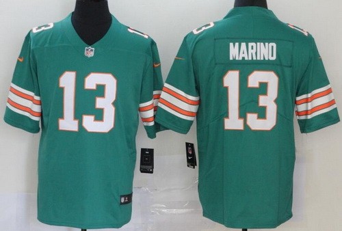 Miami Dolphins #13 Dan Marino Limited Aqua Throwback Vapor Untouchable Jersey