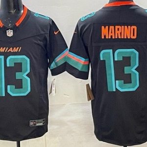Miami Dolphins #13 Dan Marino Limited Black Rivalries FUSE Vapor Jersey