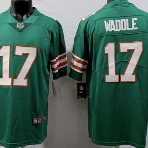 Miami Dolphins #17 Jaylen Waddle Limited Aqua Alternate Vapor Jersey