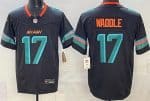 Miami Dolphins #17 Jaylen Waddle Limited Black Rivalries FUSE Vapor Jersey