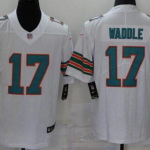 Miami Dolphins #17 Jaylen Waddle Limited White Alternate Vapor Jersey