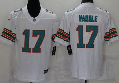 Miami Dolphins #17 Jaylen Waddle Limited White Alternate Vapor Jersey