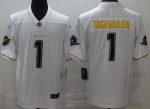 Miami Dolphins #1 Tua Tagovailoa Limited White Gold Vapor Untouchable Jersey