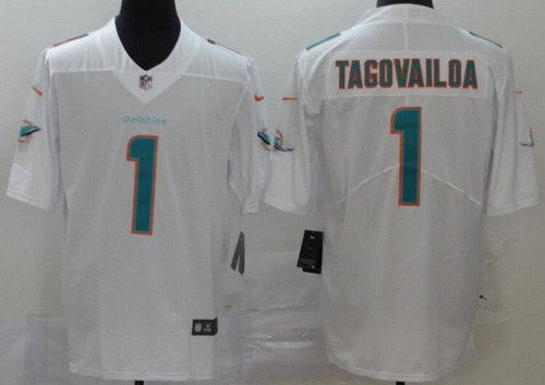 Miami Dolphins #1 Tua Tagovailoa Limited White Vapor Untouchable Jersey