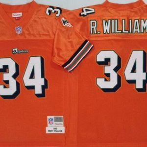 Miami Dolphins #34 Ricky Williams Orange 2002 Throwback Jersey