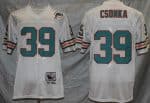 Miami Dolphins #39 Larry Csonka White Throwback Jersey